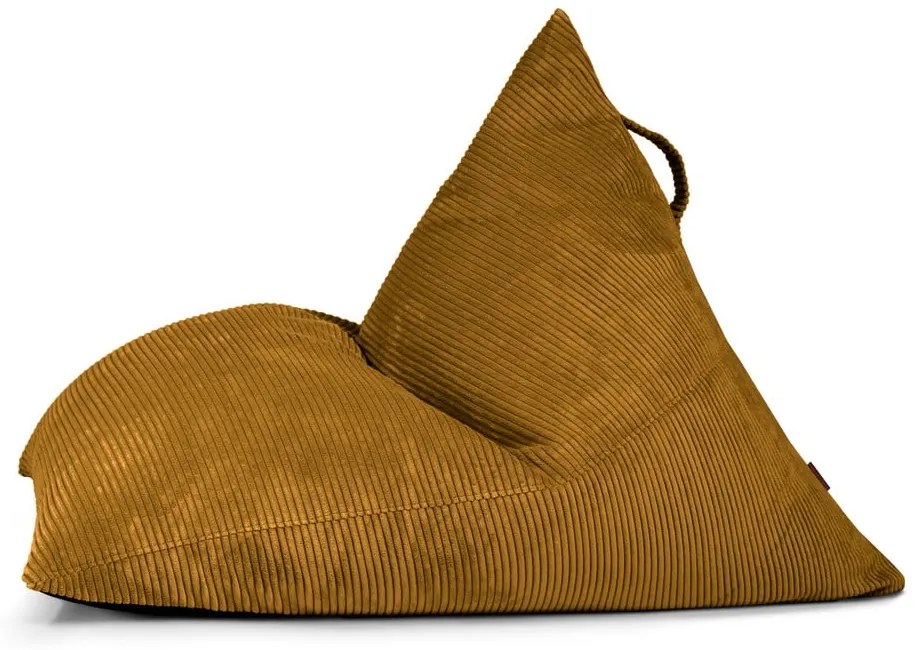 Menčestrový sedací vak v horčicovej farbe Razz – SLOWDOWN