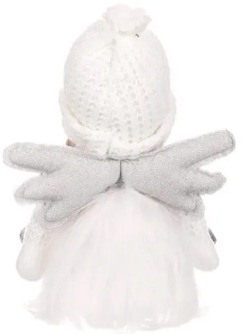 Vianočná dekorácia Anjel so srdcom, v. 41 cm, biela