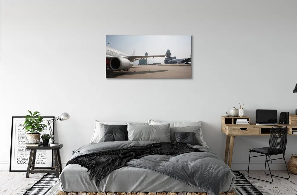 Obraz canvas letiskové lietadla neba budovy 120x60 cm