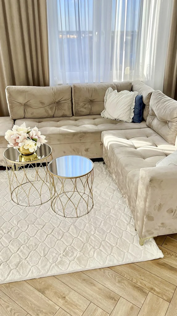 Koberec Rabbit 3D 02 CREAM rozmery koberec: 80x140 cm