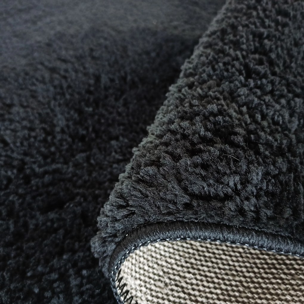 DY Čierny protišmykový shaggy koberec Camel Rozmer: 200x290 cm