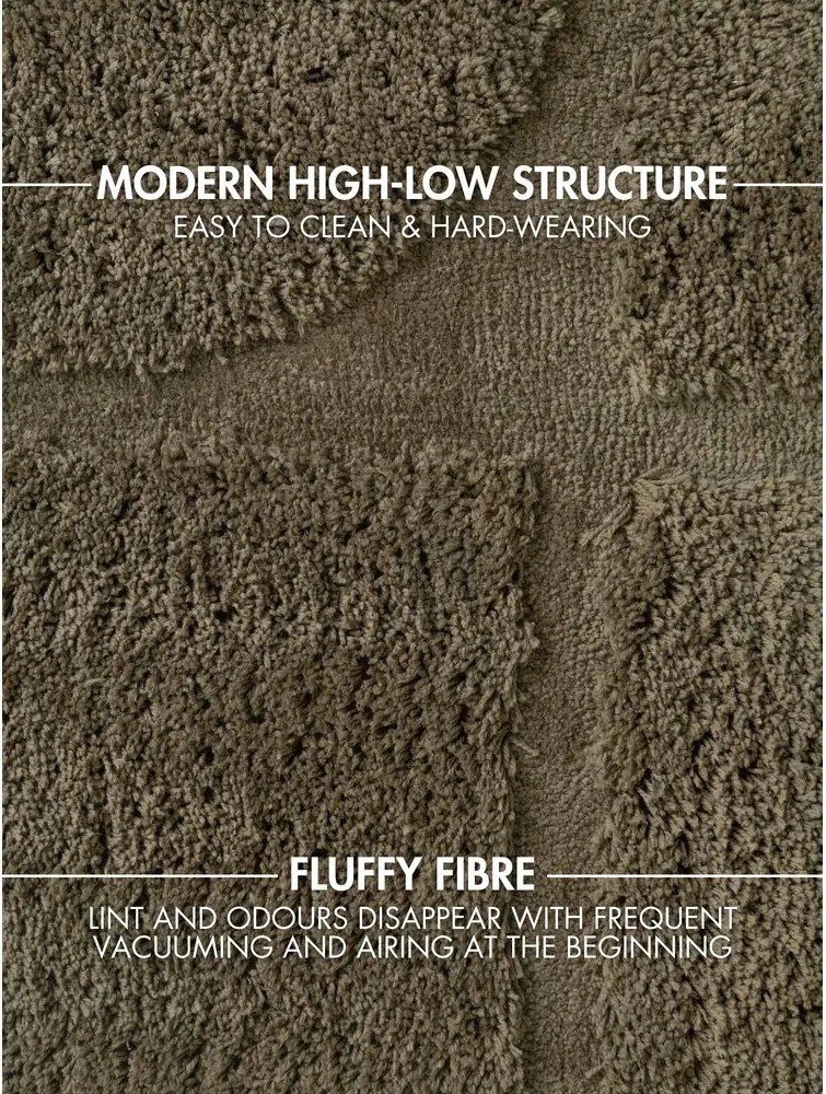 Kaki ručne tkaný koberec 120x180 cm Lambeth Jasper – Ted Baker