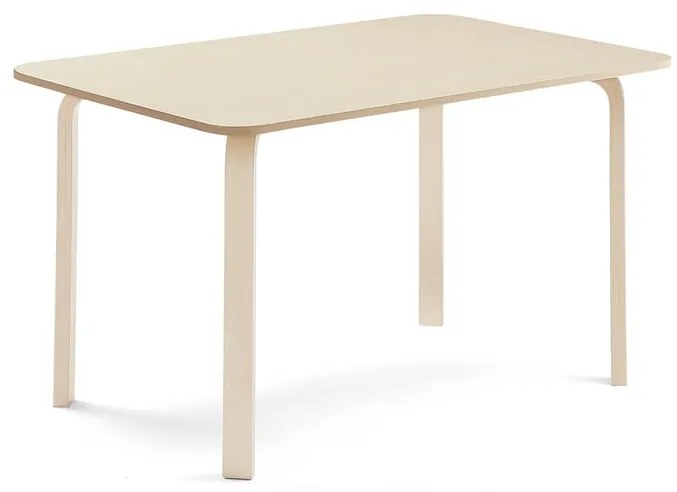 Stôl ELTON, 1400x800x710 mm, laminát - breza, breza