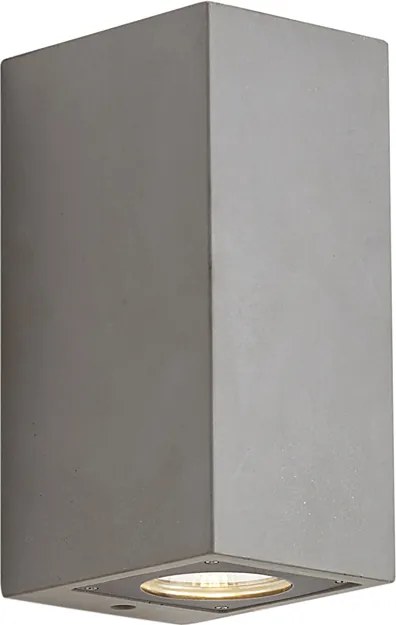 Moderné vonkajšie nástenné svietidlo sivé 2-svetlá IP44 - Pompei