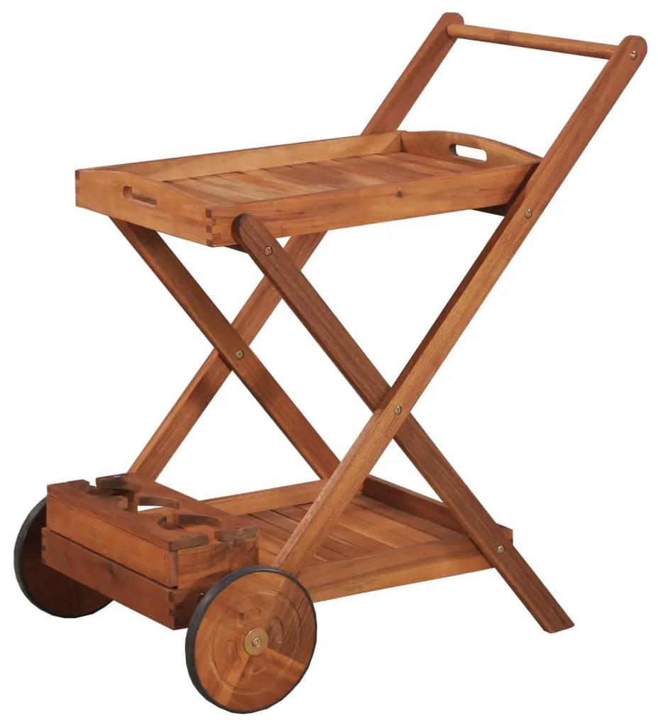 vidaXL Čajový vozík masívne akáciové drevo