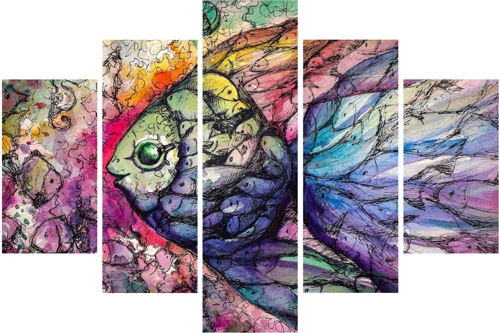 Obraz - Farebná rybička (150x105 cm)
