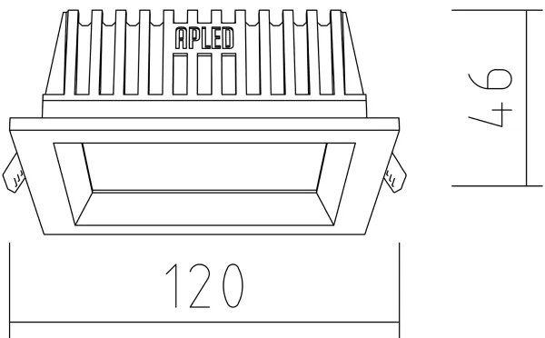 APLED -LED Podhľadové SQUARE WOODLINE LED/6W/230V 4000K 12x12 cm borovica masív