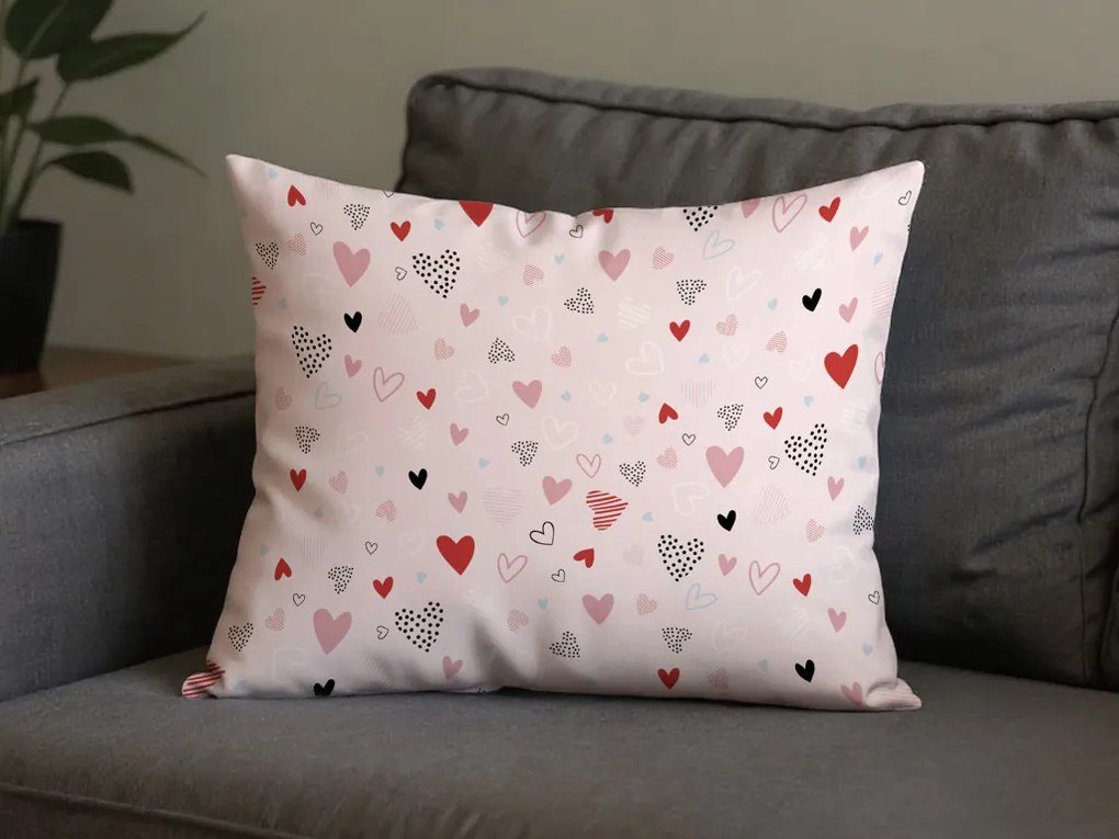 Sada 2 ks dekoračných obliečok na vankúš LOVITA 40x60 cm, ružová