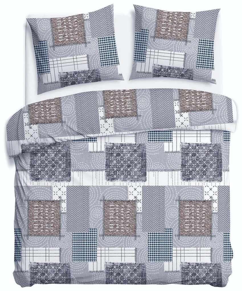 FLANELOVÉ OBLIEČKY FLANELOVE 180X200 CM, 2KS 70X80 CM VZOROVANÉ