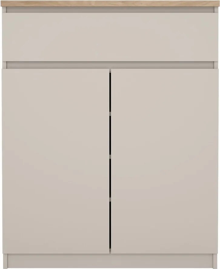 Krémovobiela komoda 80x100x40 cm Naia – Tvilum