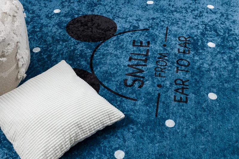 JUNIOR 52244.801 umývací koberec Mickey Mouse pre deti protišmykový - modrý Veľkosť: 140x190 cm