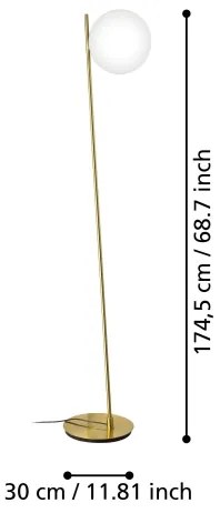 Eglo 900869 - Stojacia lampa RONDO 1xE27/40W/230V