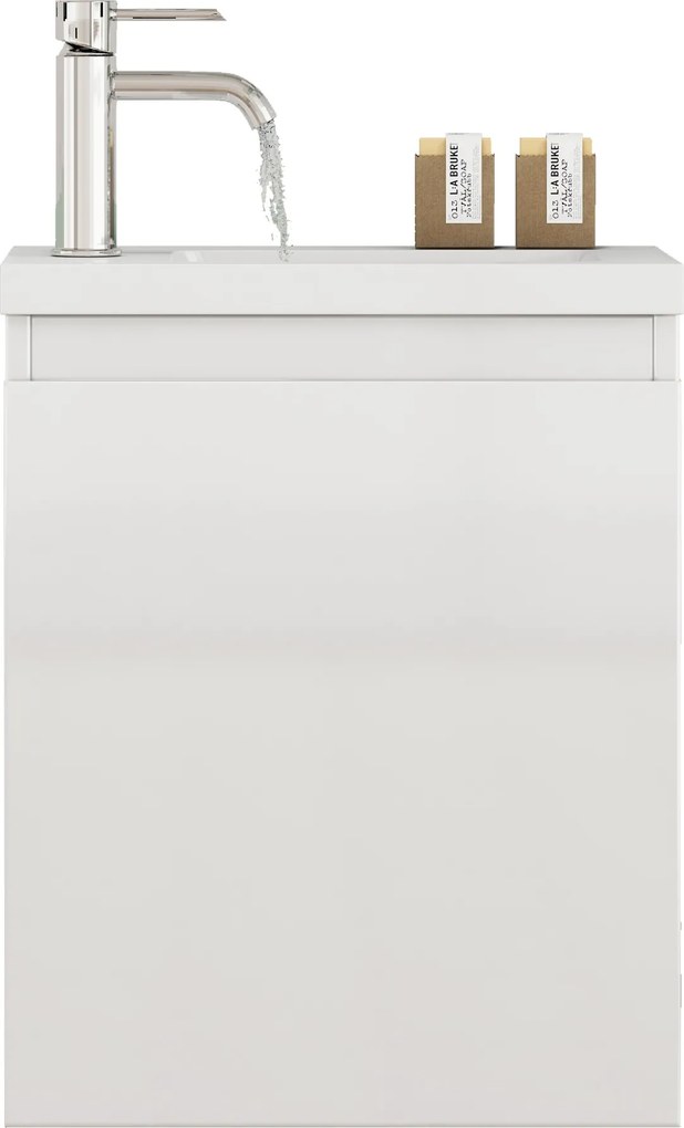 Závesná skrinka s umývadlom Houseland Elara 40 cm biela