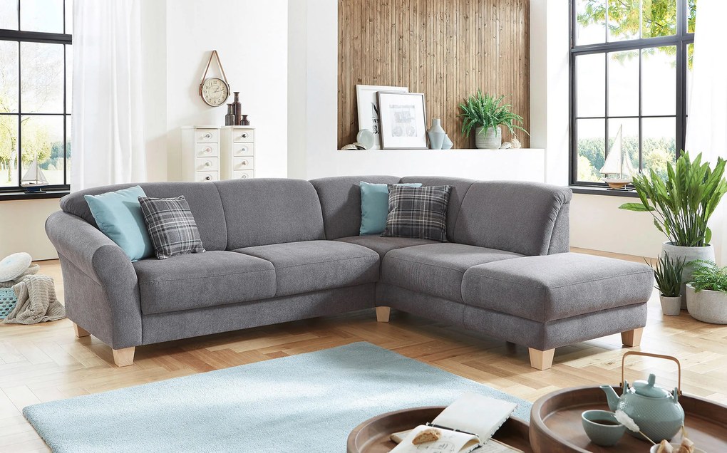 XXXLutz ROHOVÁ SEDAČKA, textil, sivá Sit & More - Sedačky - 000144005329
