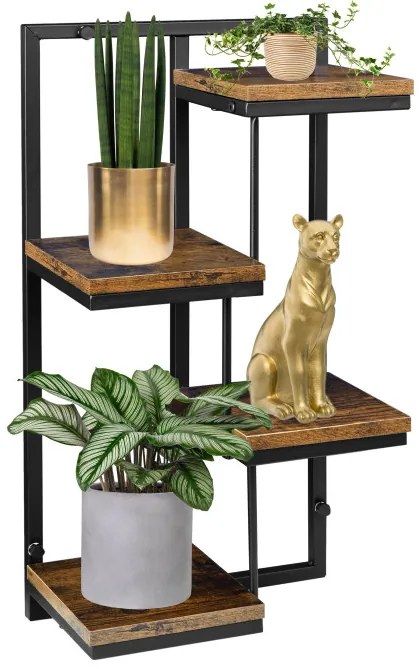 Nástenný stojan na kvety HAGART RUSTIC čierny