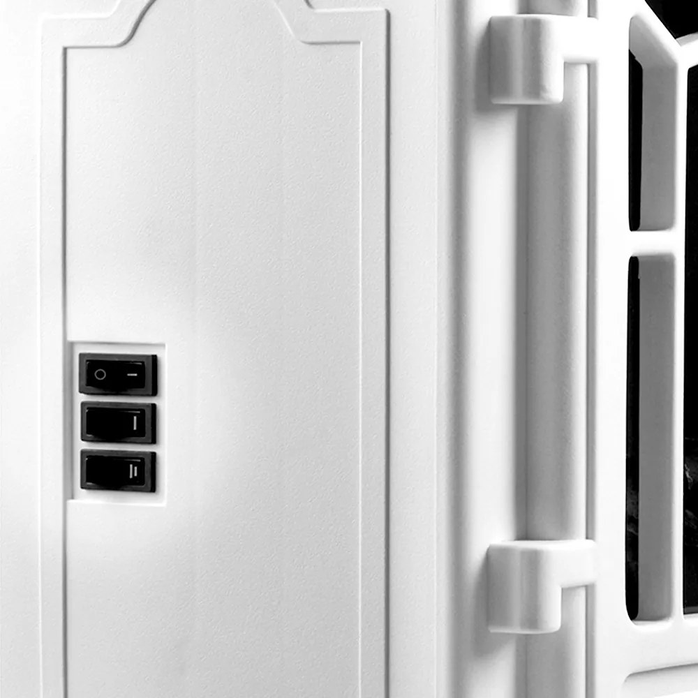 InternetovaZahrada Elektrický krb s ohrevom 2000W - biely