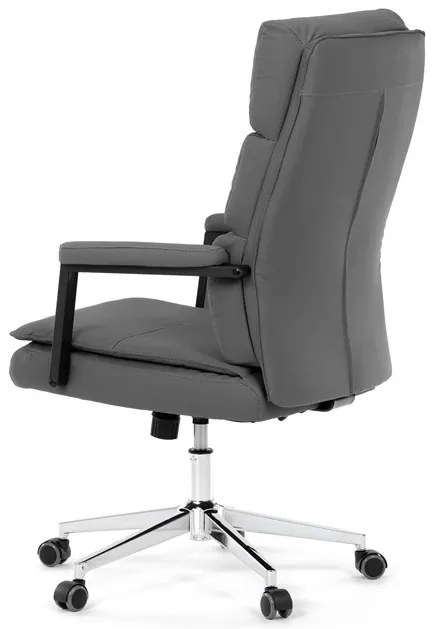 Autronic BONTEC Kancelárske kreslo, hojdací mechanizmus, šedá ekokoža, KA-D8104 GREY Farba: Šedá