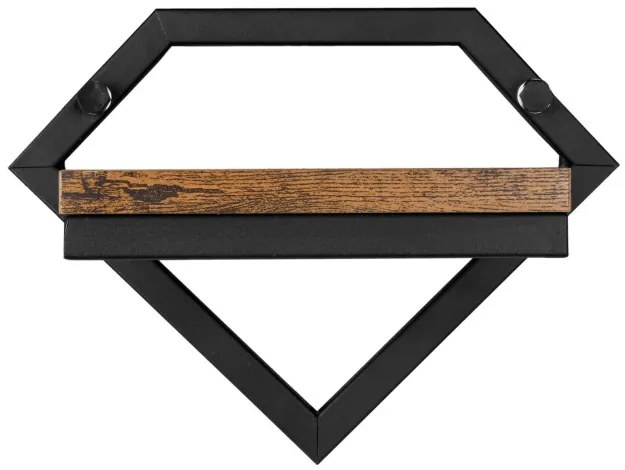 Nástenný stojan na kvety DORON RUSTIC čierny