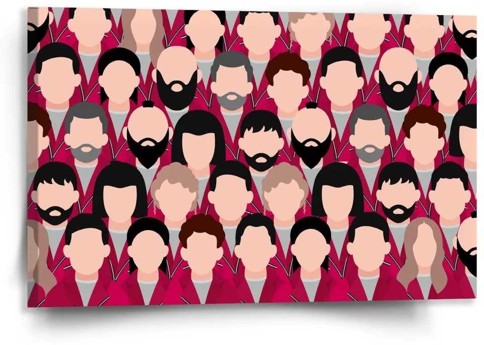 Sablio Obraz Money heist Anonymné tváre - 120x80 cm