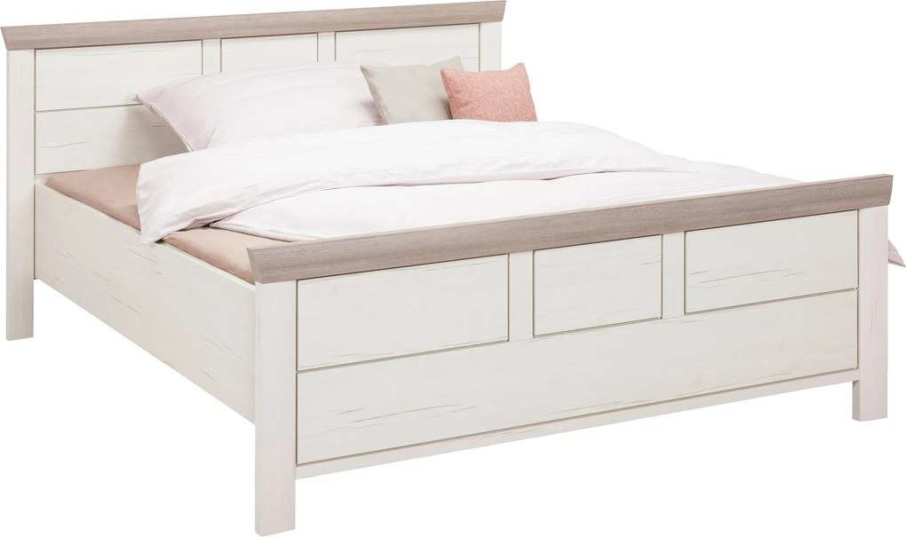 XXXLutz POSTEĽ, 140/200 cm sivá, biela Hom`in - Postele - 000003000116