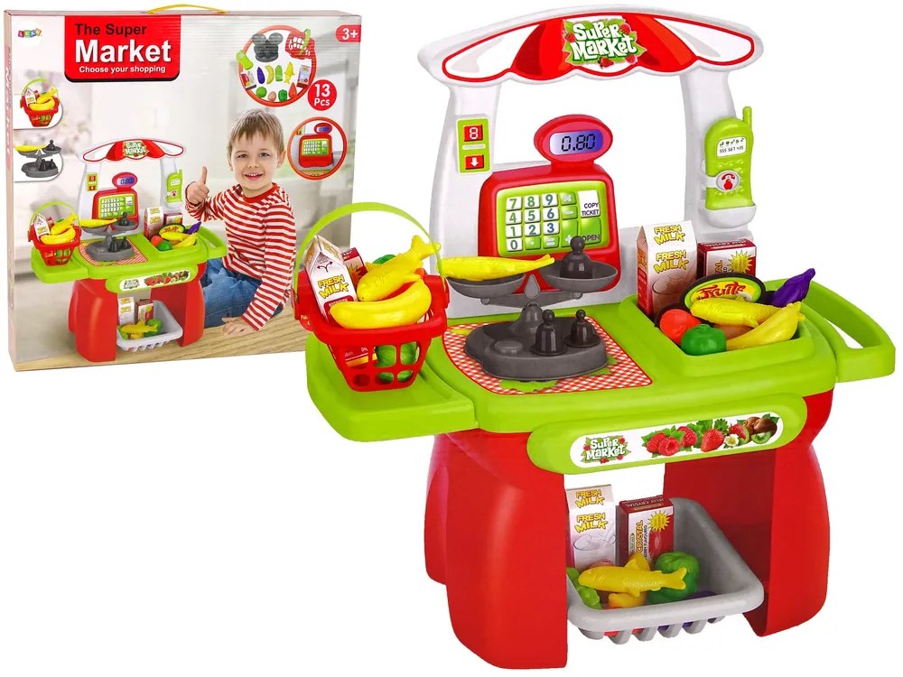 Lean Toys Detský mini supermarket s príslušenstvom