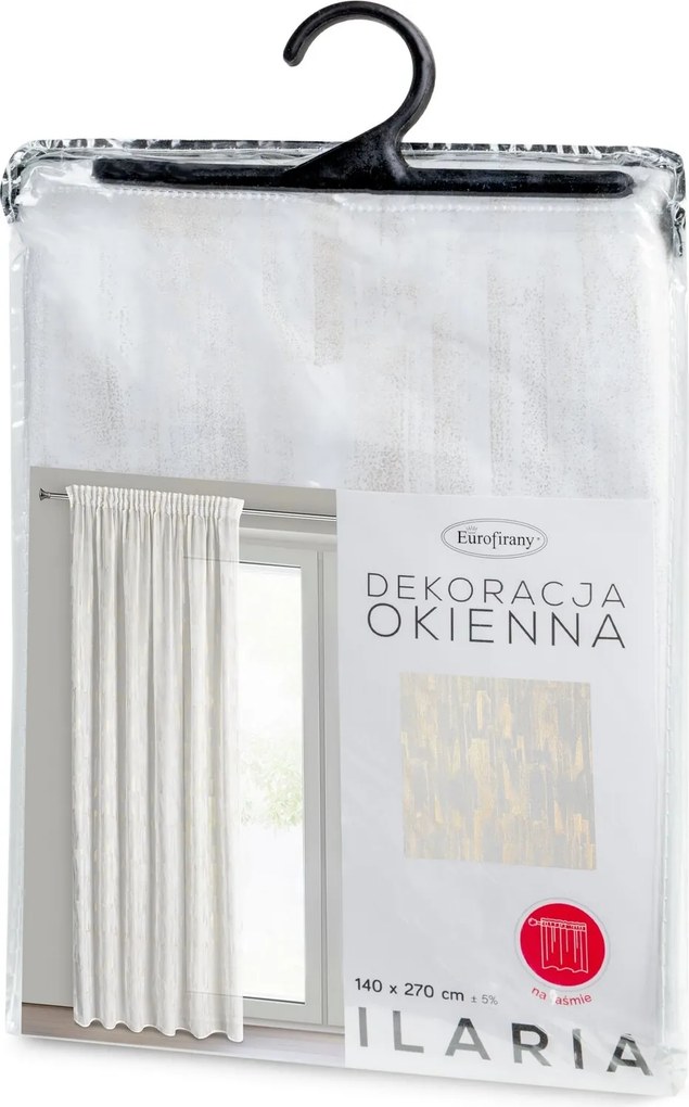 ZÁCLONA NA PÁSKE ILARA 140X270 CM VZOROVANÁ