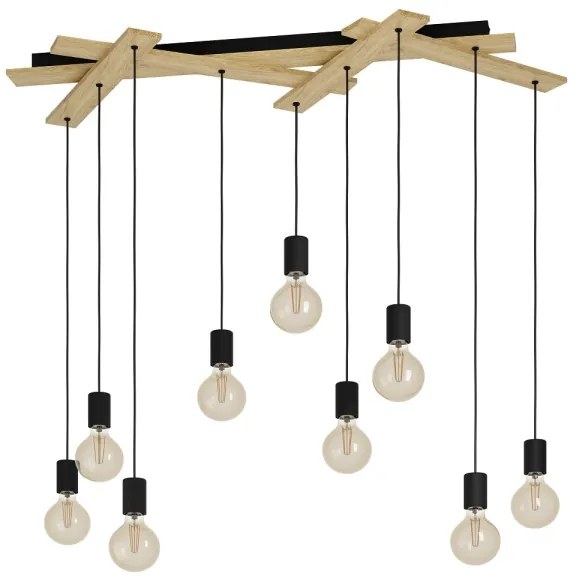 Eglo 43641 - Luster na lanku MONMOUNT 9xE27/40W/230V