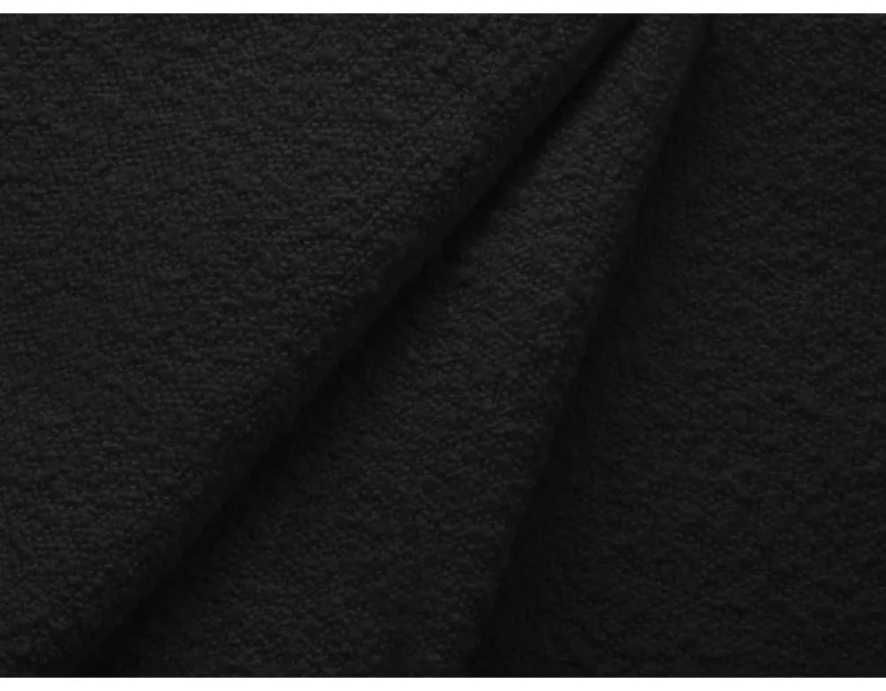 Čierna rozkladacia/s úložným priestorom rohová pohovka z textílie buklé (ľavý roh/s leňoškou) Kyoto – Cosmopolitan Design