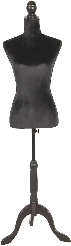 Krajčírska panna / figurína s čiernou zamatovou látkou - 38 * 40 * 164 cm |  Biano