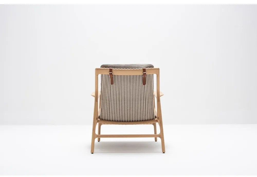 Kreslo v sivo-prírodnej farbe Dedo – Gazzda