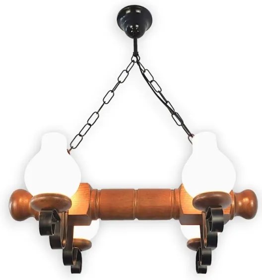 Brilagi - Luster na reťazi RUSTIC 4xE14/40W/230V buk/orech