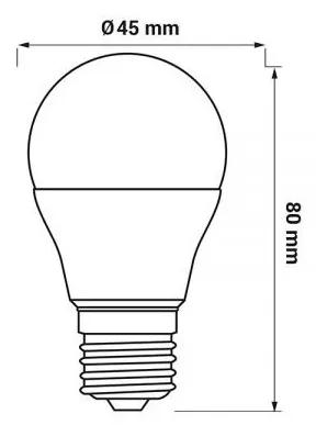 LED žiarovka E27 8W