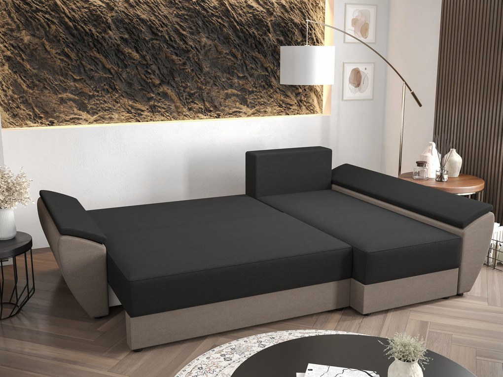 Rohová sedacia súprava Radiant L3 (hnedá) (L). Akcia -20%. Vlastná spoľahlivá doprava až k Vám domov. 1062242