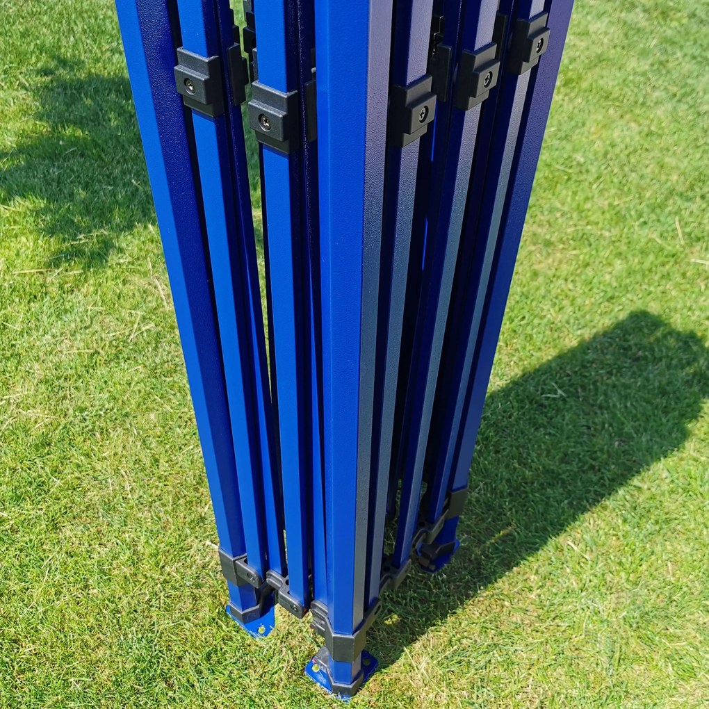 BRIMO Výstavný stan 3x4,5 m (45 mm oceľ) | Rýchla montáž, dlhá životnosť - bez 3 stien - Oranžová 30