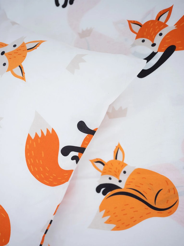 Bavlnené obliečky Renforce do postieľky – Líšky 02
