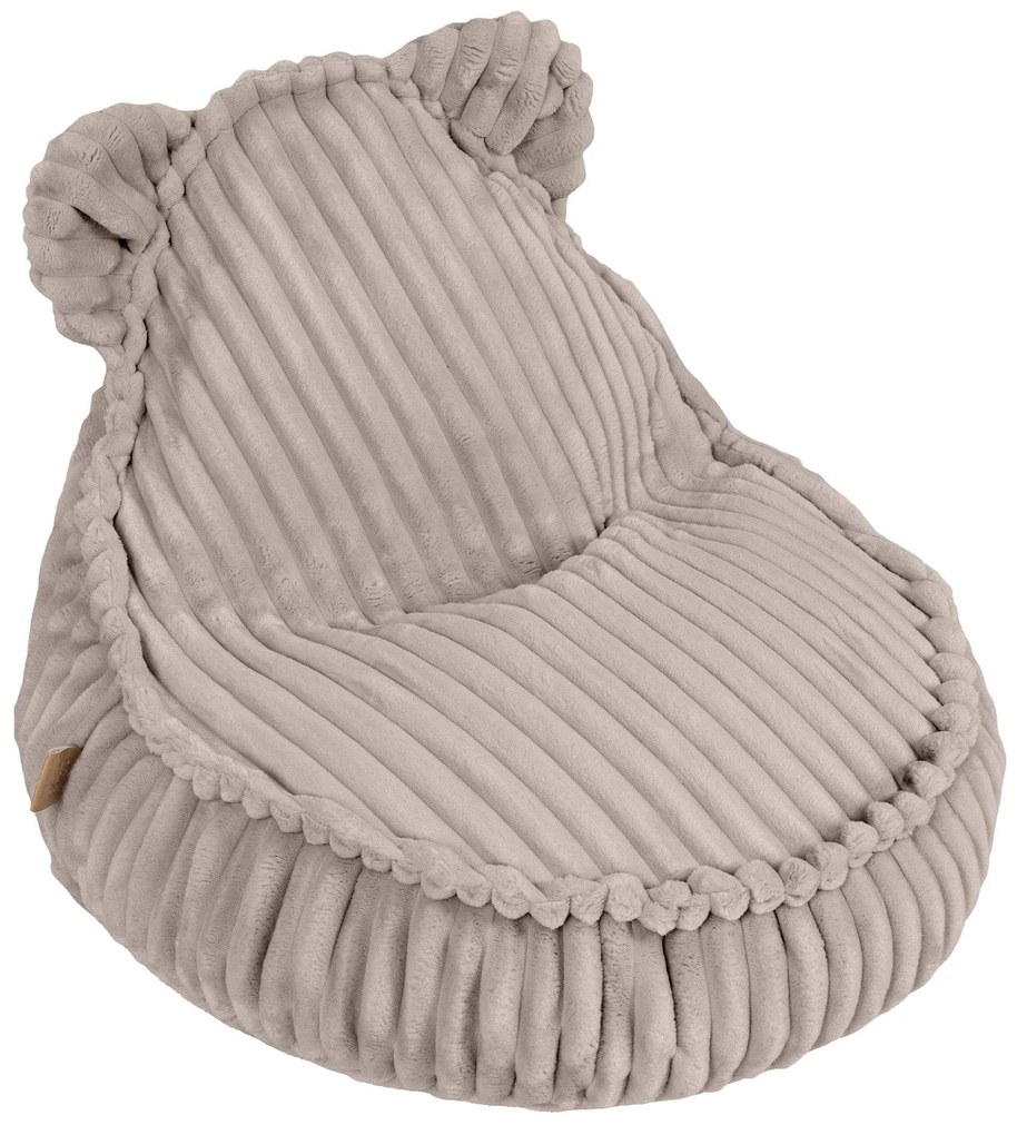 MeowBaby® Churros Kids sedací vak s uškami, Pebble Beige