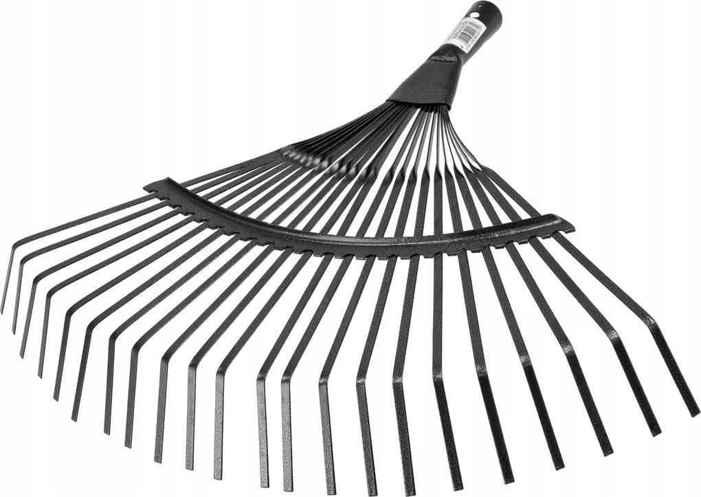 CROWNMAN KOVOVÉ vejárové hrable na lístie a trávu, 51 cm, 22 zubov