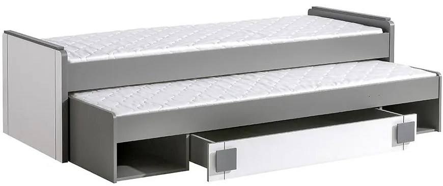 Posteľ dvojitý 200x80 Gumi G16 Brilantná biela/Antracyt