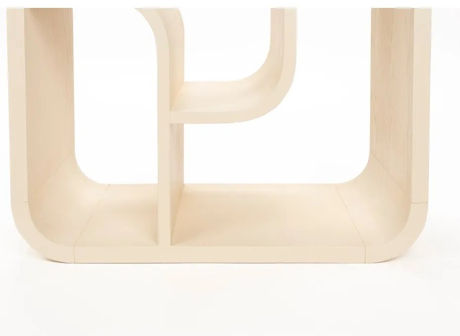 Krémová knižnica z dubového dreva 60x160x35 cm Seven – Zuiver