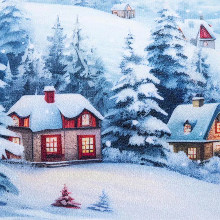 Vankúš proti prievanu ZIMNÁ DEDINA 20 x 90 cm