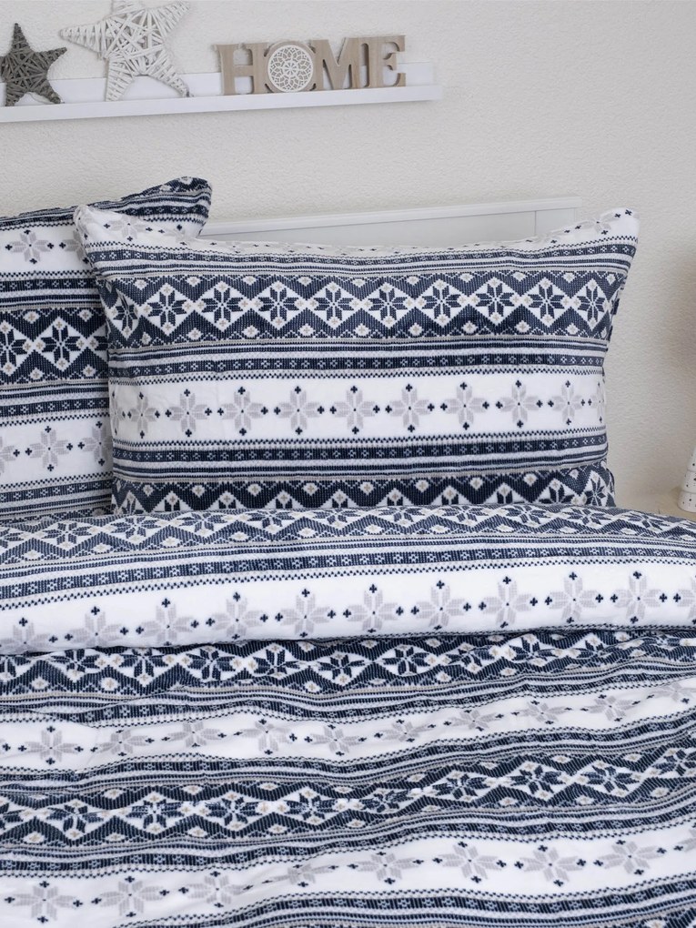 Francúzske obliečky mikroplyš Exclusive – Winter modré