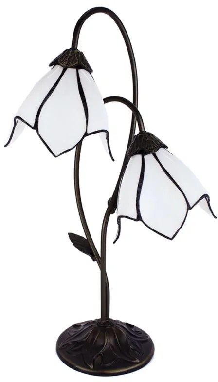 Lampa Tiffany stolová 35*18*61 WHITE
