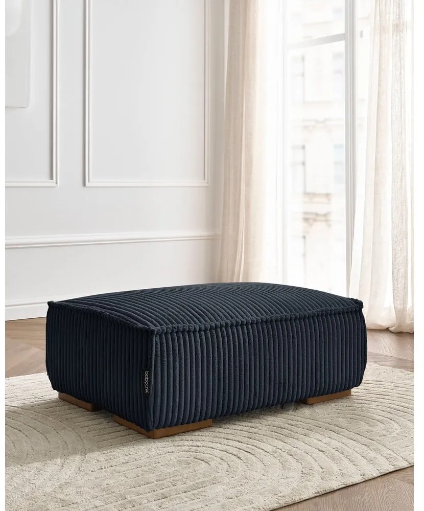 Čierna menčestrová podnožka Chelsea – Bobochic Paris