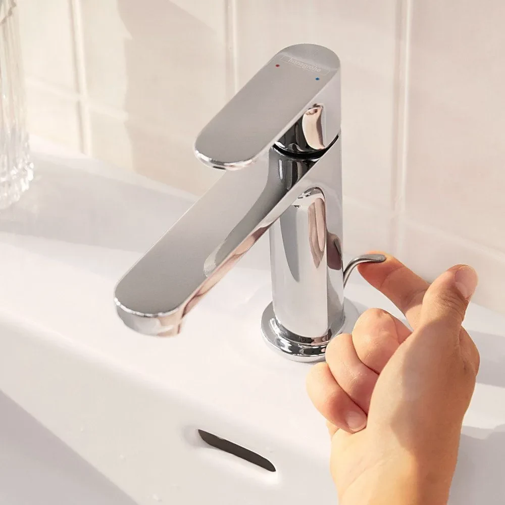 HANSGROHE Rebris S páková umývadlová batéria CoolStart s plastovou odtokovou súpravou s tiahlom, výška výtoku 109 mm, chróm, 72588000