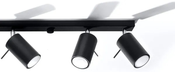 Sollux SL.0334 - Bodové svietidlo RING 6L 6xGU10/10W/230V čierna