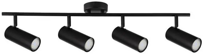 Candellux Čierne stropné svietidlo Colly pre žiarovku 4x GU10 94-01641