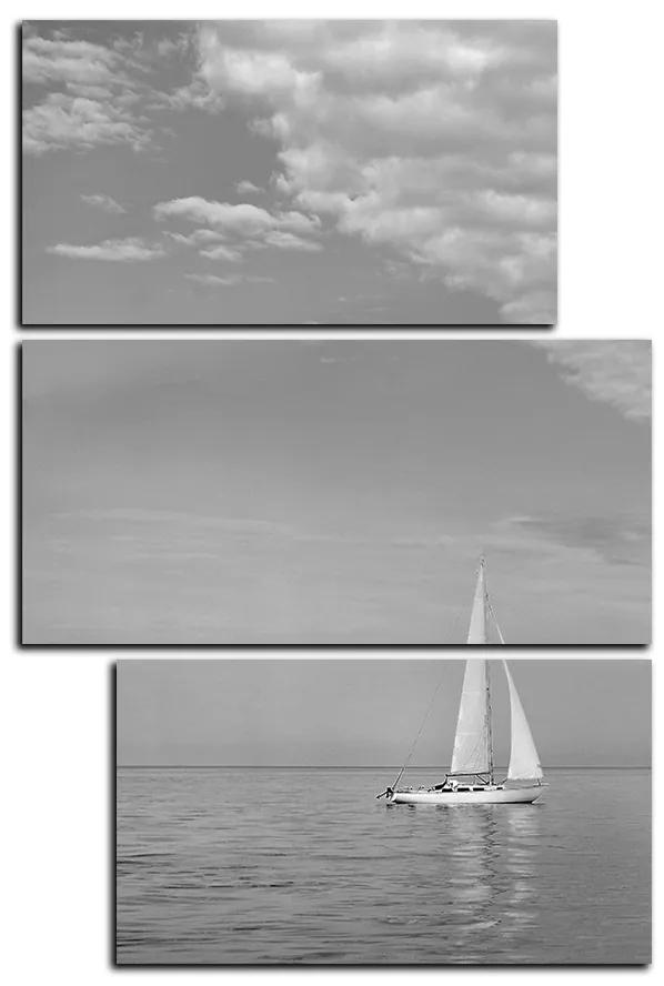 Obraz na plátne - Plachetnica na mori - obdĺžnik 7248QD (90x60 cm)