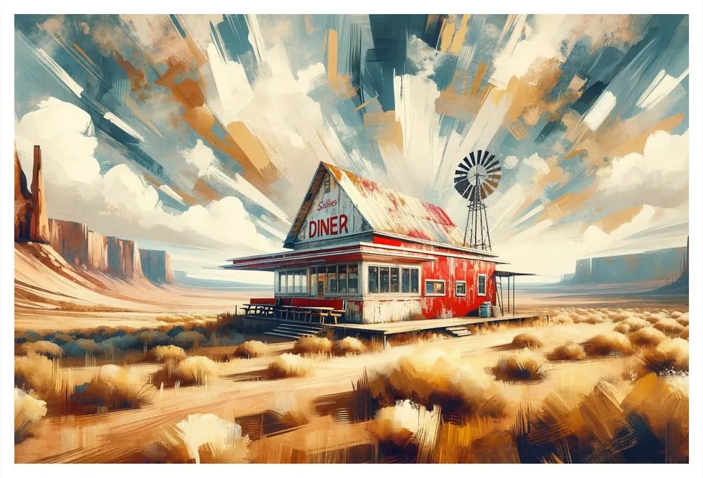 Obraz osamelý diner