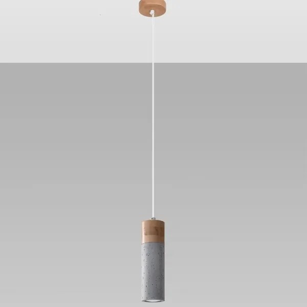 Sollux SL.0965 - Luster na lanku ZANE 1xGU10/40W/230V betón/drevo