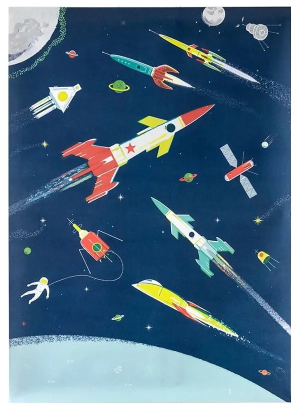 Detská dekorácia Glow in the Dark Space Age – Rex London